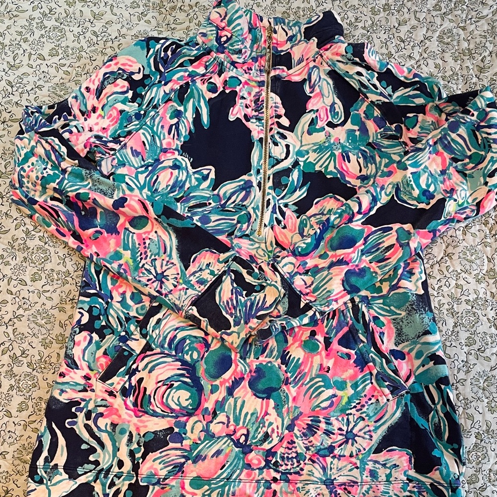 Lilly Pulitzer Navy and Pink Kids One Piece
